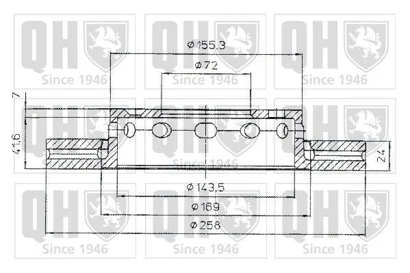 Handler.Part Brake disc QUINTON HAZELL BDC5016 1