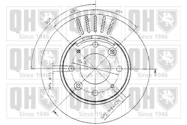 Handler.Part Brake disc QUINTON HAZELL BDC5016 2