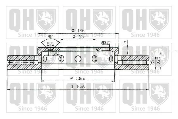 Handler.Part Brake disc QUINTON HAZELL BDC5166 1