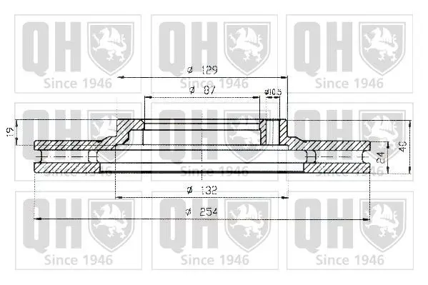 Handler.Part Brake disc QUINTON HAZELL BDC5167 1