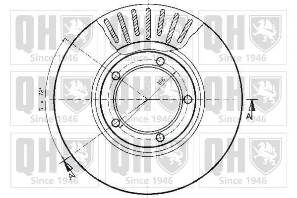 Handler.Part Brake disc QUINTON HAZELL BDC5167 2