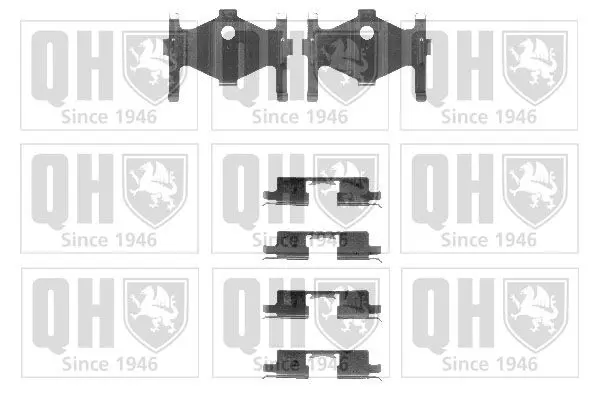 Handler.Part Accessory kit, disc brake pads QUINTON HAZELL BFK734 1