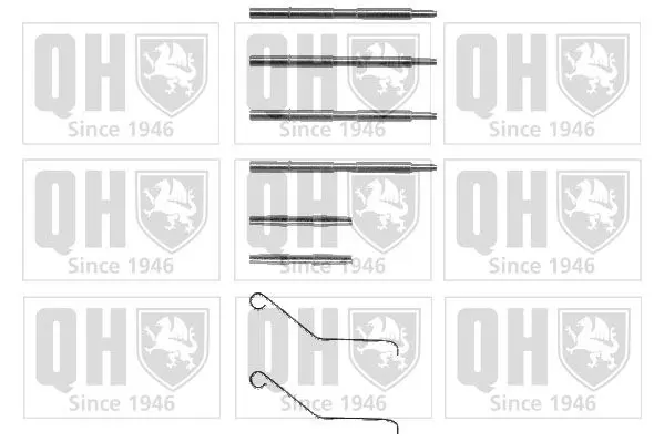 Handler.Part Accessory kit, disc brake pads QUINTON HAZELL BFK829 1