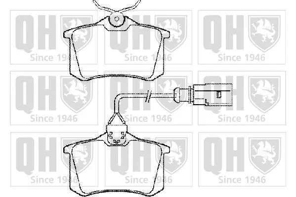 Handler.Part Brake pad set, disc brake QUINTON HAZELL BP1301 1