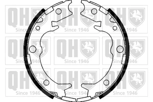 Handler.Part Brake shoe set, parking brake QUINTON HAZELL BS1095 1