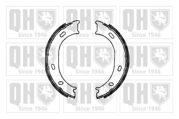 Handler.Part Brake shoe set, parking brake QUINTON HAZELL BS1128 1