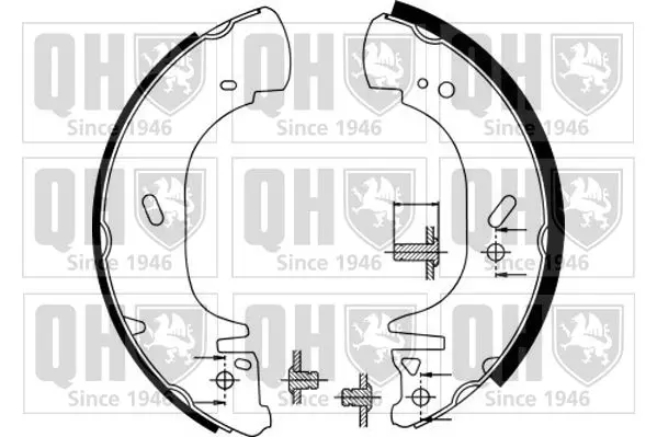 Handler.Part Brake shoe set QUINTON HAZELL BS1134 1