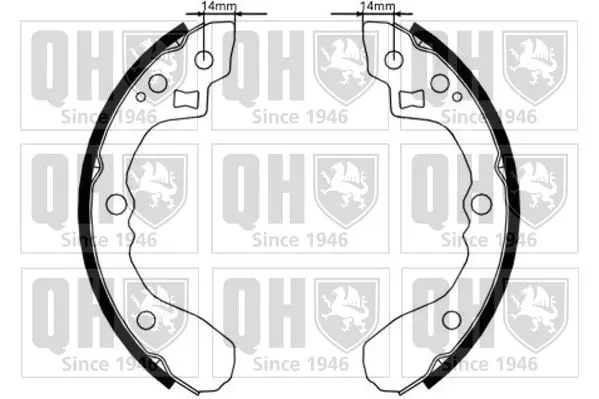 Handler.Part Brake shoe set QUINTON HAZELL BS1161 1