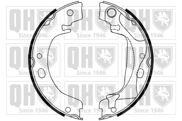 Handler.Part Brake shoe set, parking brake QUINTON HAZELL BS1186 1