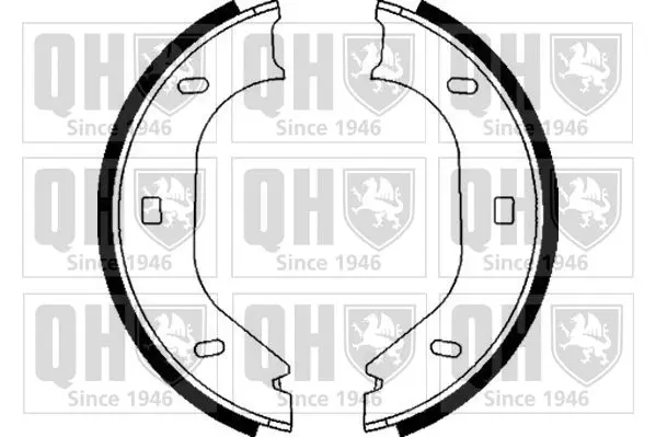 Handler.Part Brake shoe set, parking brake QUINTON HAZELL BS858 1