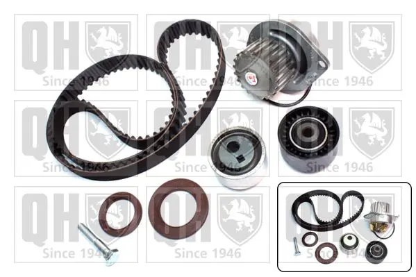 Handler.Part Water pump & timing belt set QUINTON HAZELL QBPK1530 1