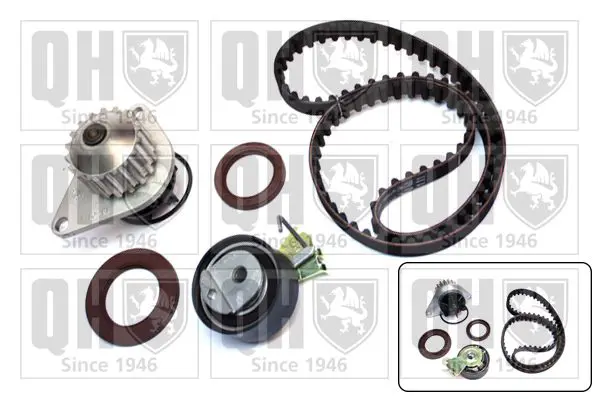 Handler.Part Water pump & timing belt set QUINTON HAZELL QBPK5770 1