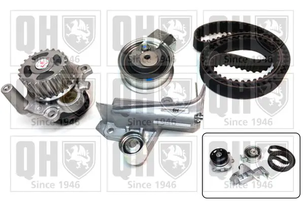 Handler.Part Water pump & timing belt set QUINTON HAZELL QBPK6420 1