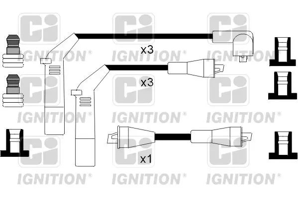 Handler.Part Ignition cable kit QUINTON HAZELL XC1026 1