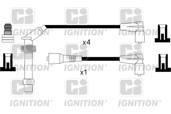 Handler.Part Ignition cable kit QUINTON HAZELL XC1057 1