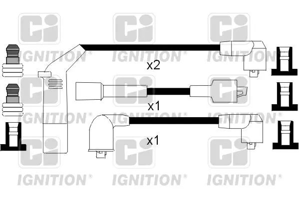 Handler.Part Ignition cable kit QUINTON HAZELL XC1059 1