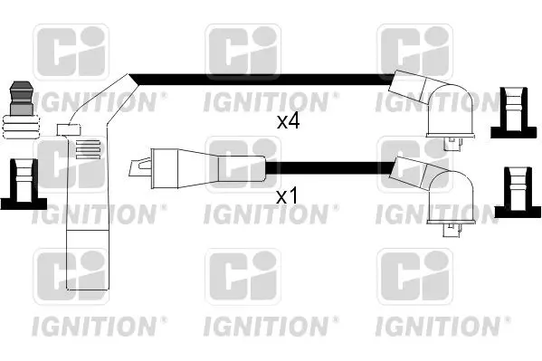 Handler.Part Ignition cable kit QUINTON HAZELL XC342 1