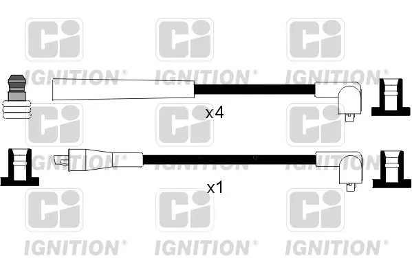 Handler.Part Ignition cable kit QUINTON HAZELL XC397 1