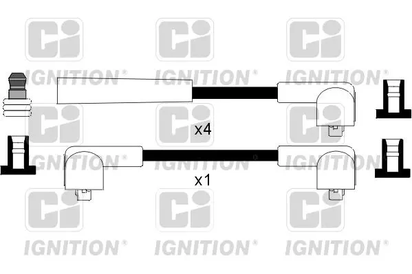 Handler.Part Ignition cable kit QUINTON HAZELL XC598 1