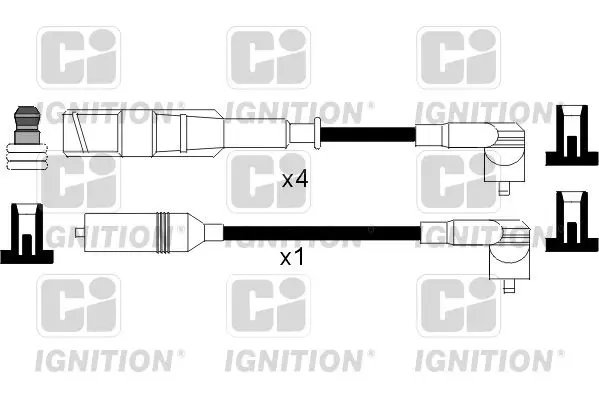 Handler.Part Ignition cable kit QUINTON HAZELL XC827 1