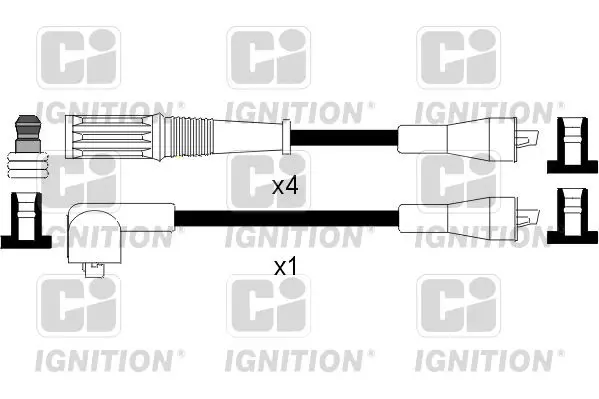 Handler.Part Ignition cable kit QUINTON HAZELL XC843 1