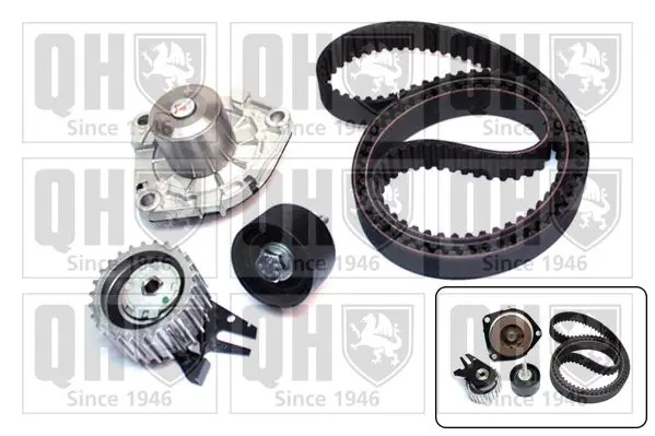 Handler.Part Water pump & timing belt set QUINTON HAZELL QBPK8170 1