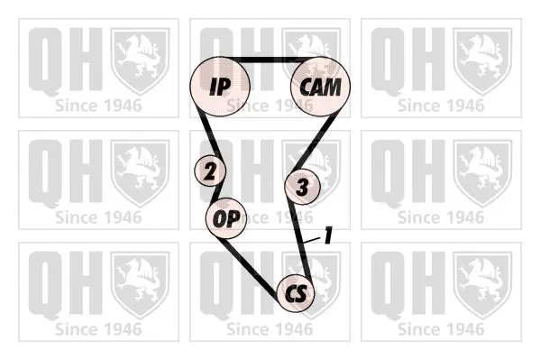 Handler.Part Timing belt set QUINTON HAZELL QBK135 2