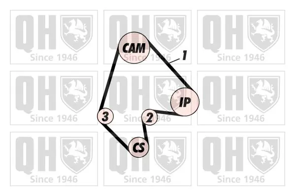 Handler.Part Timing belt set QUINTON HAZELL QBK173 2