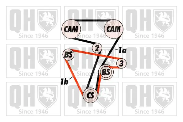 Handler.Part Timing belt set QUINTON HAZELL QBK316 2