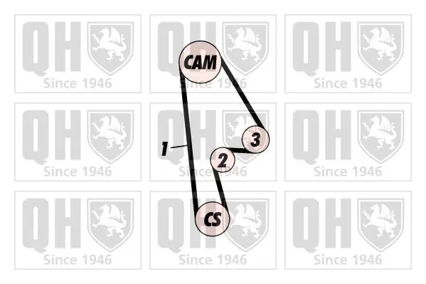 Handler.Part Timing belt set QUINTON HAZELL QBK459 1