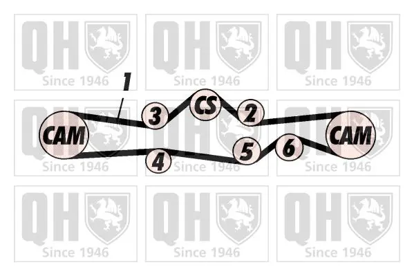 Handler.Part Timing belt set QUINTON HAZELL QBK774 2