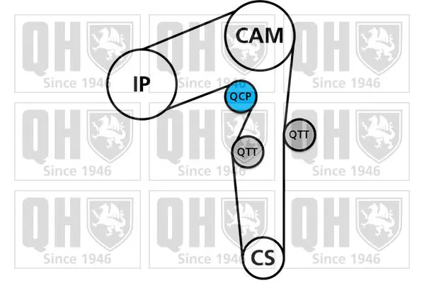 Handler.Part Timing belt set QUINTON HAZELL QBK792 1