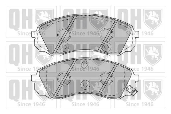 Handler.Part Brake pad set, disc brake QUINTON HAZELL BP1628 1