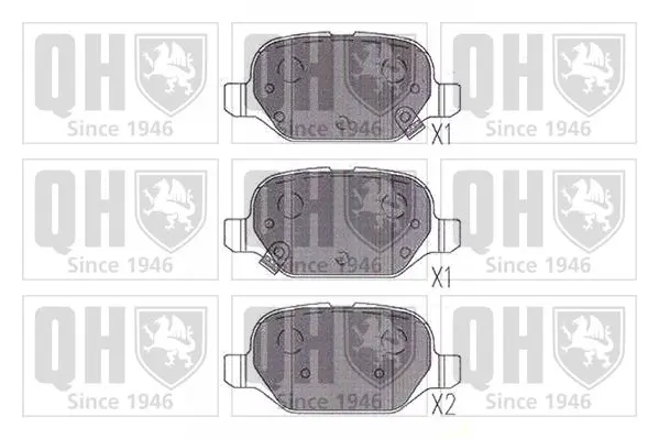 Handler.Part Brake pad set, disc brake QUINTON HAZELL BP1851 1