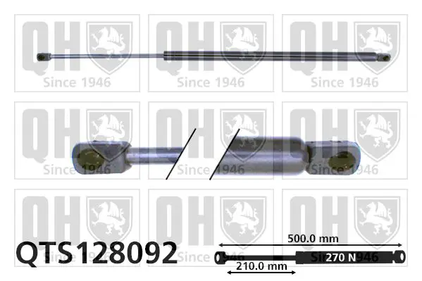 Handler.Part Gas spring, boot-/cargo area QUINTON HAZELL QTS128092 1