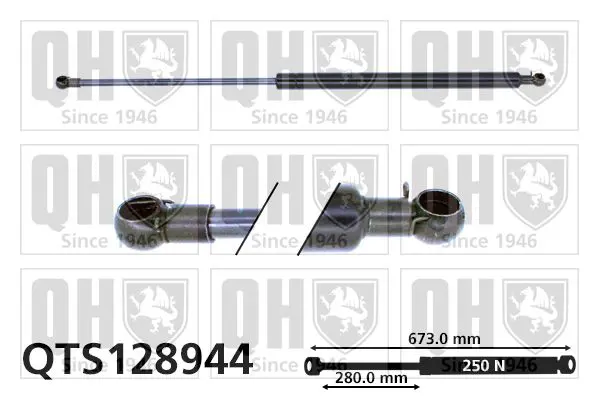 Handler.Part Gas spring, bonnet QUINTON HAZELL QTS128944 1