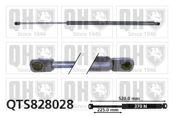 Handler.Part Gas spring, boot-/cargo area QUINTON HAZELL QTS828028 1