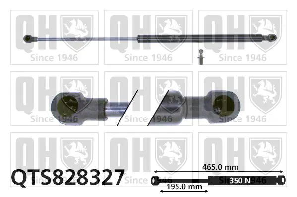 Handler.Part Gas spring, boot-/cargo area QUINTON HAZELL QTS828327 1