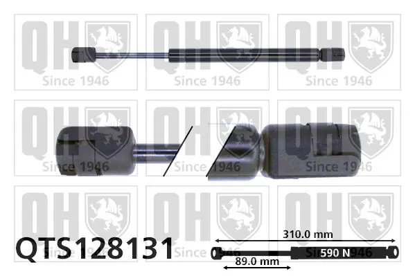 Handler.Part Gas spring, boot-/cargo area QUINTON HAZELL QTS128131 1