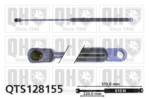 Handler.Part Gas spring, boot-/cargo area QUINTON HAZELL QTS128155 1