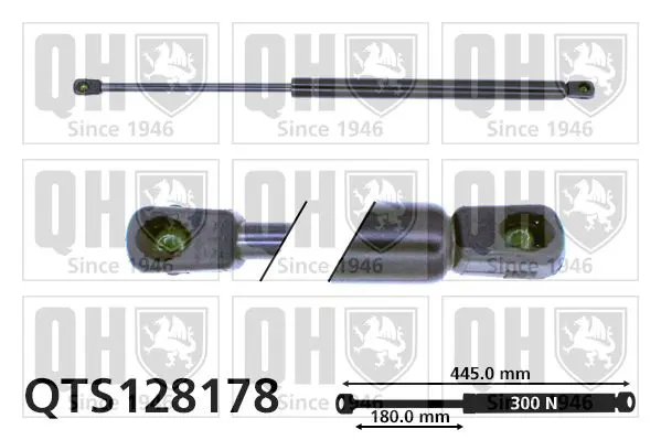 Handler.Part Gas spring, boot-/cargo area QUINTON HAZELL QTS128178 1