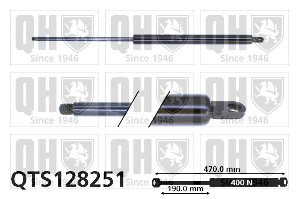 Handler.Part Gas spring, boot-/cargo area QUINTON HAZELL QTS128251 1