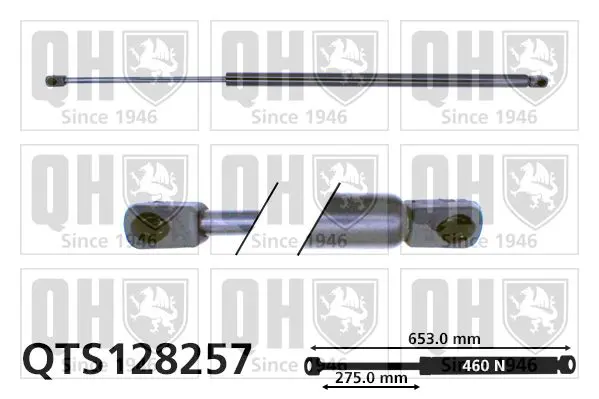 Handler.Part Gas spring, boot-/cargo area QUINTON HAZELL QTS128257 1