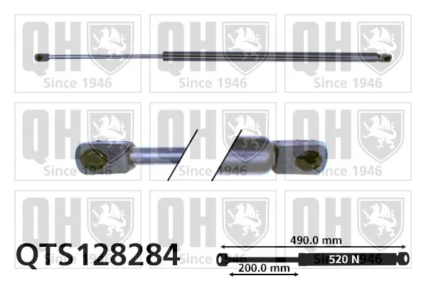 Handler.Part Gas spring, boot-/cargo area QUINTON HAZELL QTS128284 1