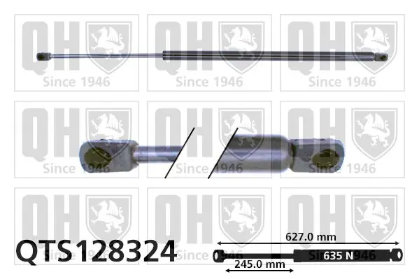 Handler.Part Gas spring, boot-/cargo area QUINTON HAZELL QTS128324 1