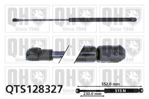 Handler.Part Gas spring, boot-/cargo area QUINTON HAZELL QTS128327 1