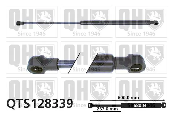 Handler.Part Gas spring, boot-/cargo area QUINTON HAZELL QTS128339 1