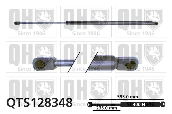 Handler.Part Gas spring, boot-/cargo area QUINTON HAZELL QTS128348 1