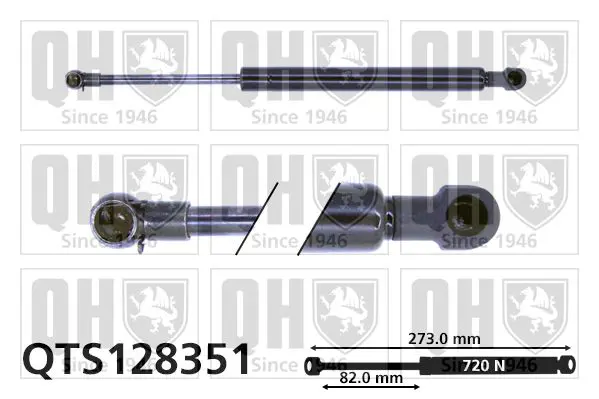 Handler.Part Gas spring, boot-/cargo area QUINTON HAZELL QTS128351 1