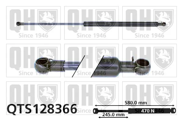 Handler.Part Gas spring, boot-/cargo area QUINTON HAZELL QTS128366 1